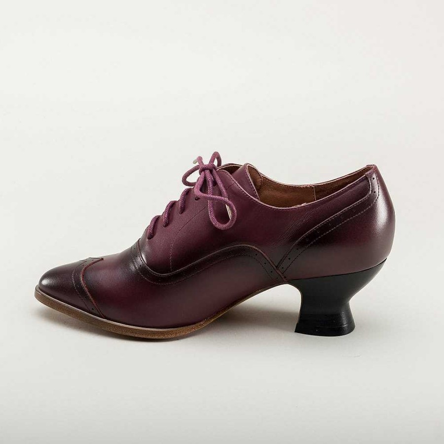 Kvinder American Duchess | Forudbestil Londoner Dame Edwardian Oxfords Wide (Cherry)