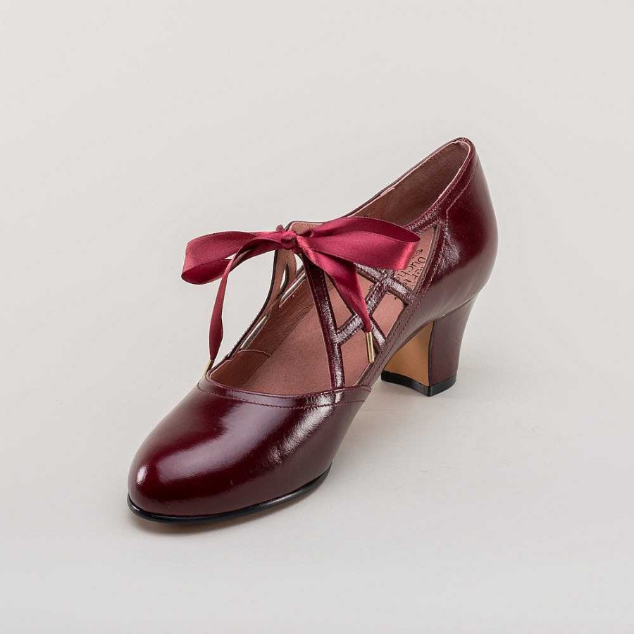 Kvinder American Duchess | Parker Vintage Spiderweb Pumps Til Kvinder (Merlot)