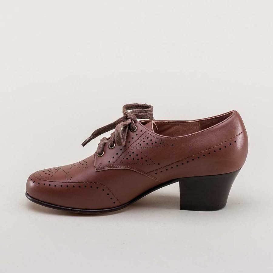 Kvinder American Duchess | Forudbestil Claire Women'S Oxfords Wide 1940'Erne (Brun)