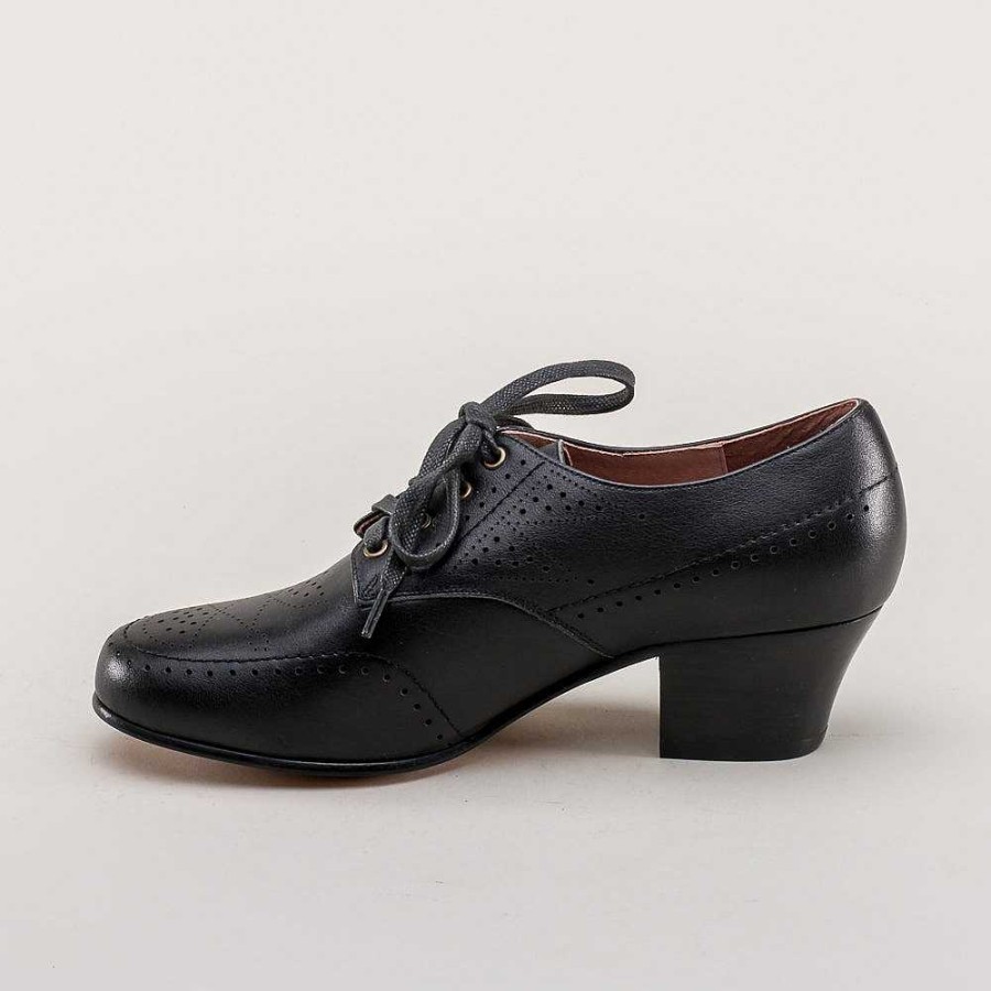 Kvinder American Duchess | Forudbestil Claire Women'S Oxfords Wide Fra 1940'Erne (Sort)