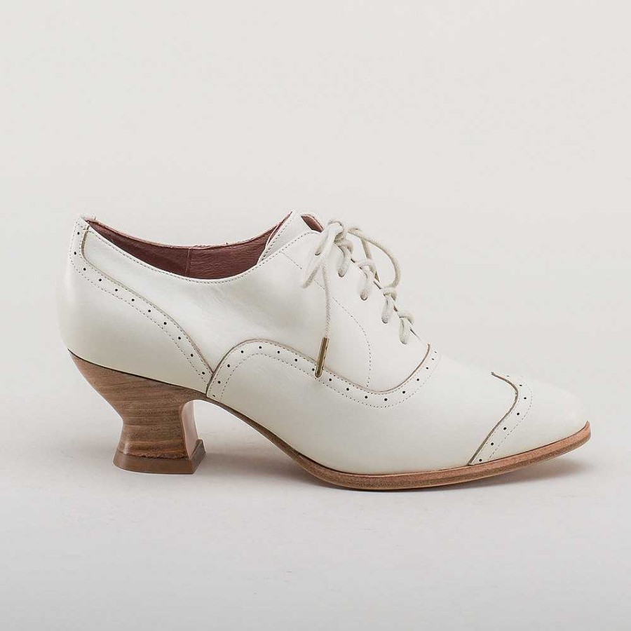 Kvinder American Duchess | Londoner Dame Edwardian Oxfords (Ivory)