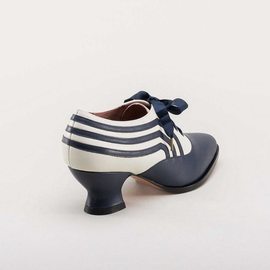 Kvinder American Duchess | Forudbestil Bernadette Dame Edwardian Oxfords Wide (Navy/Ivory)