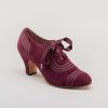 Kvinder American Duchess | Claremont Retro Oxfords Til Kvinder (Merlot)