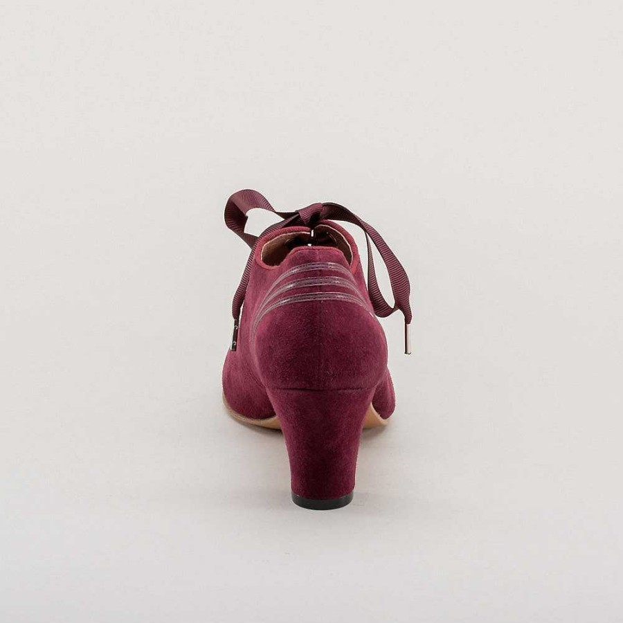 Kvinder American Duchess | Claremont Retro Oxfords Til Kvinder (Merlot)