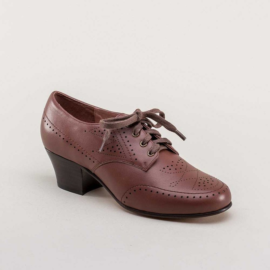 Kvinder American Duchess | Forudbestil Claire Women'S Oxfords Wide 1940'Erne (Brun)