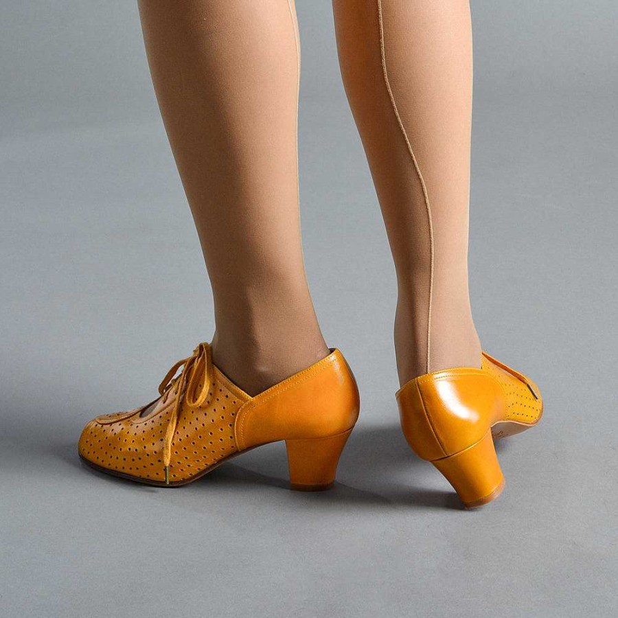 Kvinder American Duchess | Forudbestil Jenny Vintage Oxfords Til Kvinder (Goldenrod Yellow)