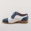 Kvinder American Duchess | Gladys Vintage Cap Toe Oxfords Til Kvinder (Bla/Hvid)