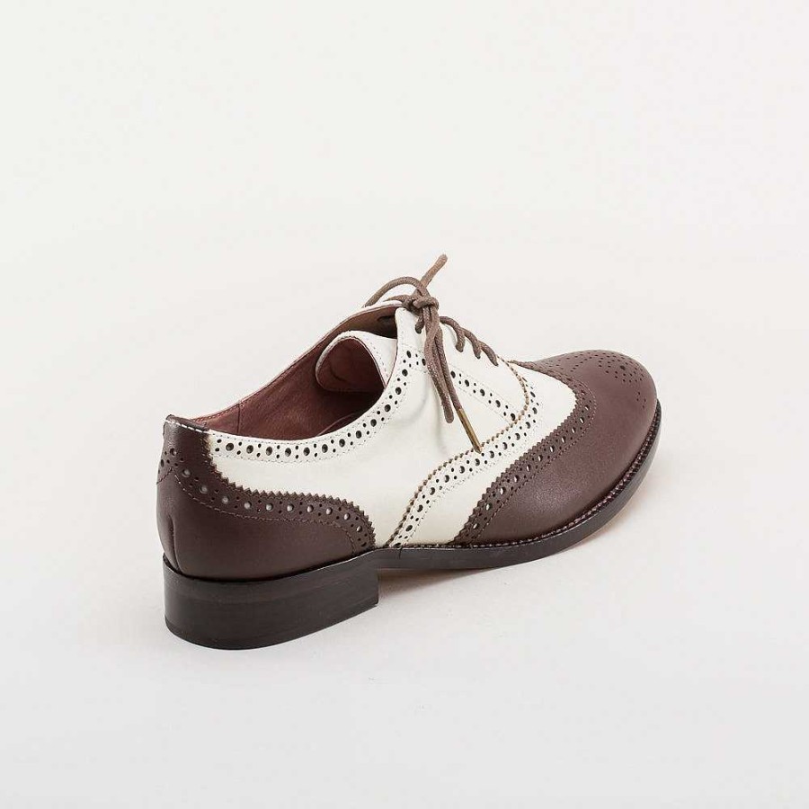 Kvinder American Duchess | Marlene Vintage Spectator Oxfords Til Kvinder (Brun/Elfenben)