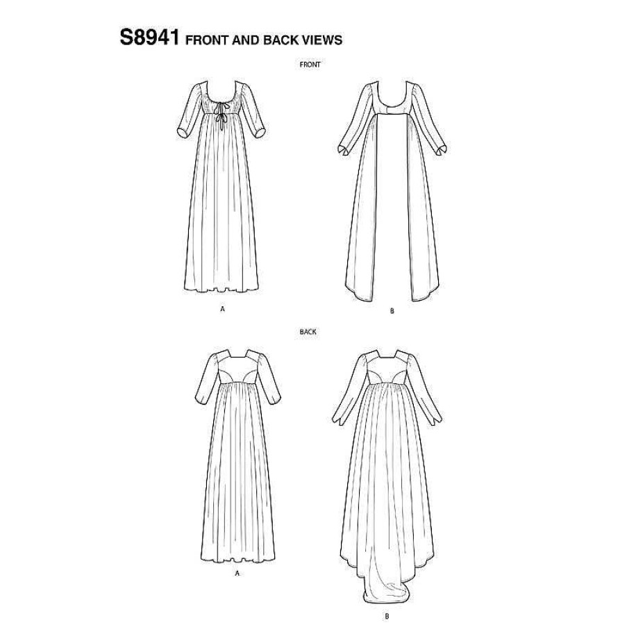 Tilbehor Og Mere American Duchess | Simplicity S8941 Regency Gown & Robe Syning Monster