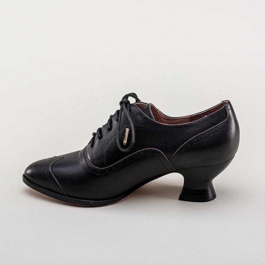 Kvinder American Duchess | Forudbestil Londoner Dame Edwardian Oxfords Wide (Sort)