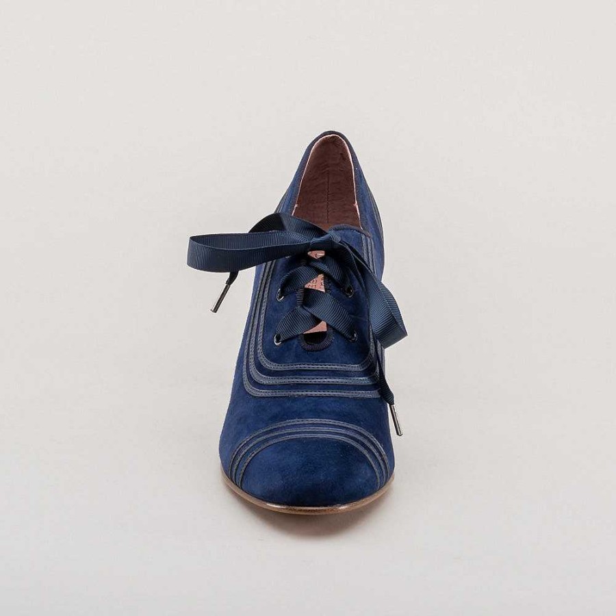 Kvinder American Duchess | Claremont Retro Oxfords Til Kvinder (Navy)