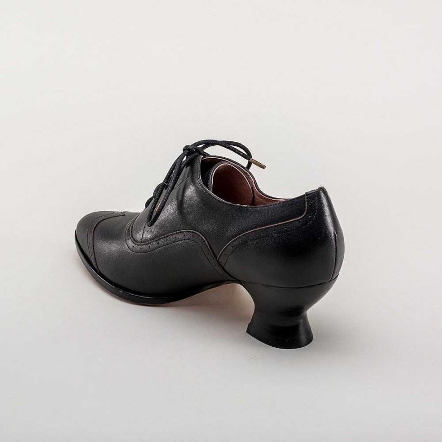 Kvinder American Duchess | Forudbestil Londoner Dame Edwardian Oxfords Wide (Sort)