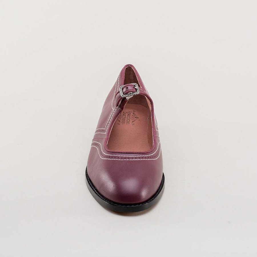 Kvinder American Duchess | Onsdag Dame Vintage Mary Jane Sko (Merlot)