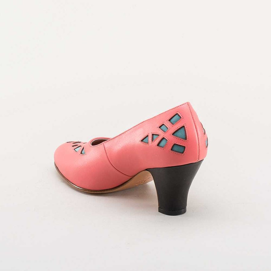 Kvinder American Duchess | Meme Vintage Pumps Til Kvinder (Pink/Bla/Sort)