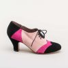 Kvinder American Duchess | Karolina Retro Oxfords Til Kvinder (Pink/Sort)