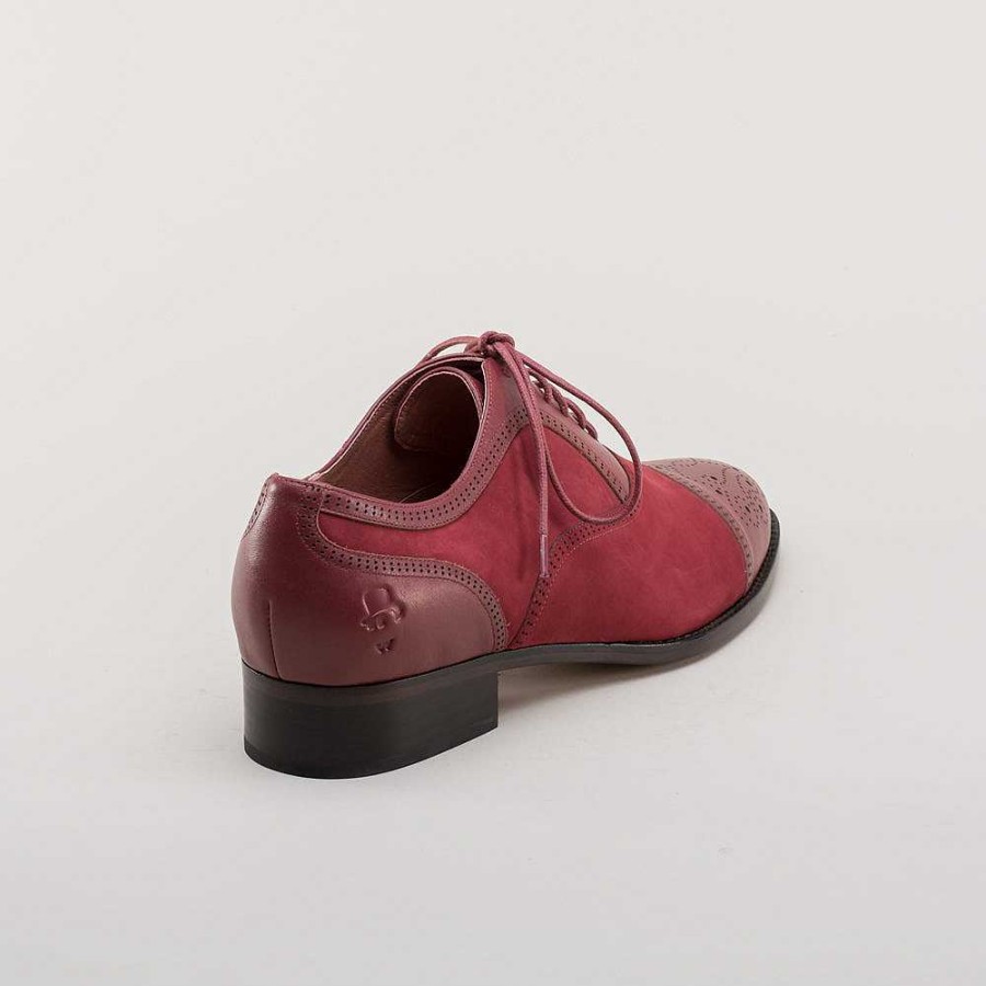 Maend American Duchess | Dandy Vintage Cap Toe Oxfords Til Maend (Oxblood)