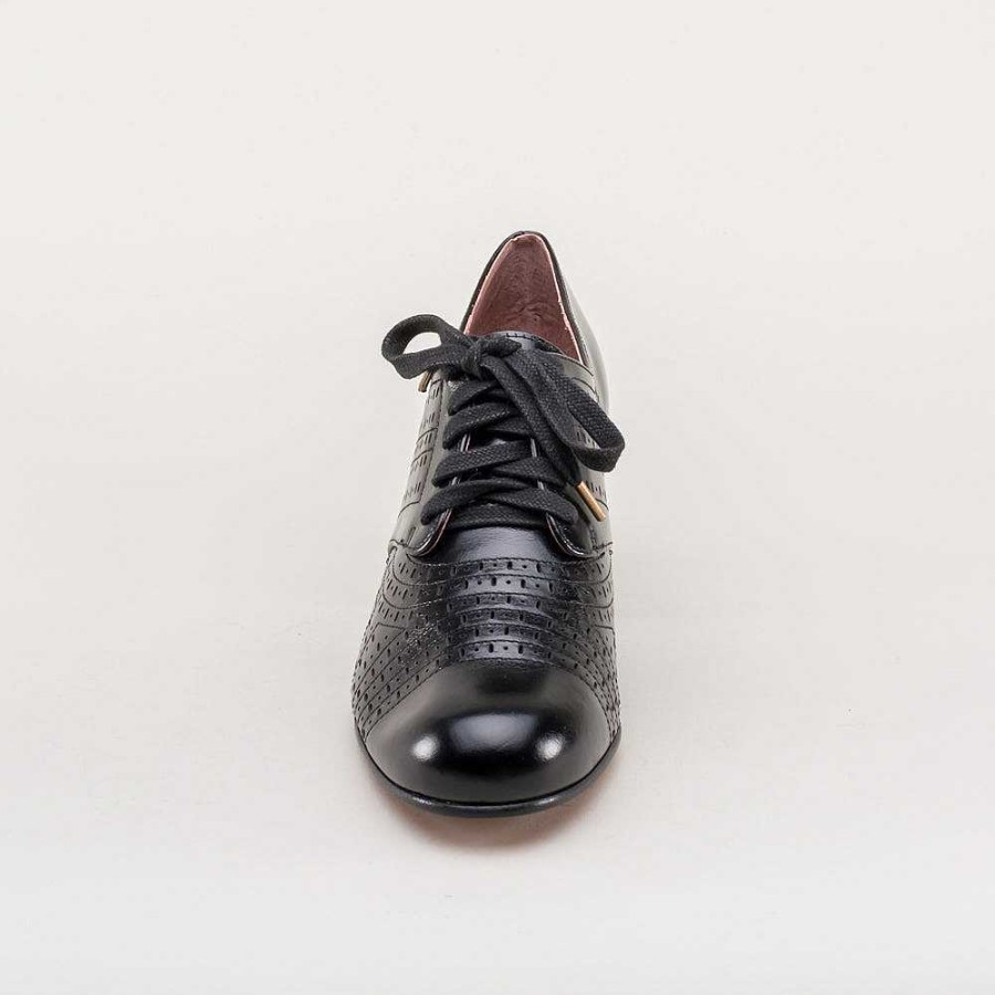 Kvinder American Duchess | Bellevue Vintage Oxfords Til Kvinder (Sort)